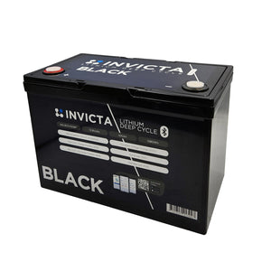 Invicta Black 12V100Ah Battery with Bluetooth