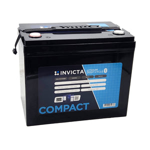 Invicta 12V 100Ah Compact Lithium Battery w/Bluetooth