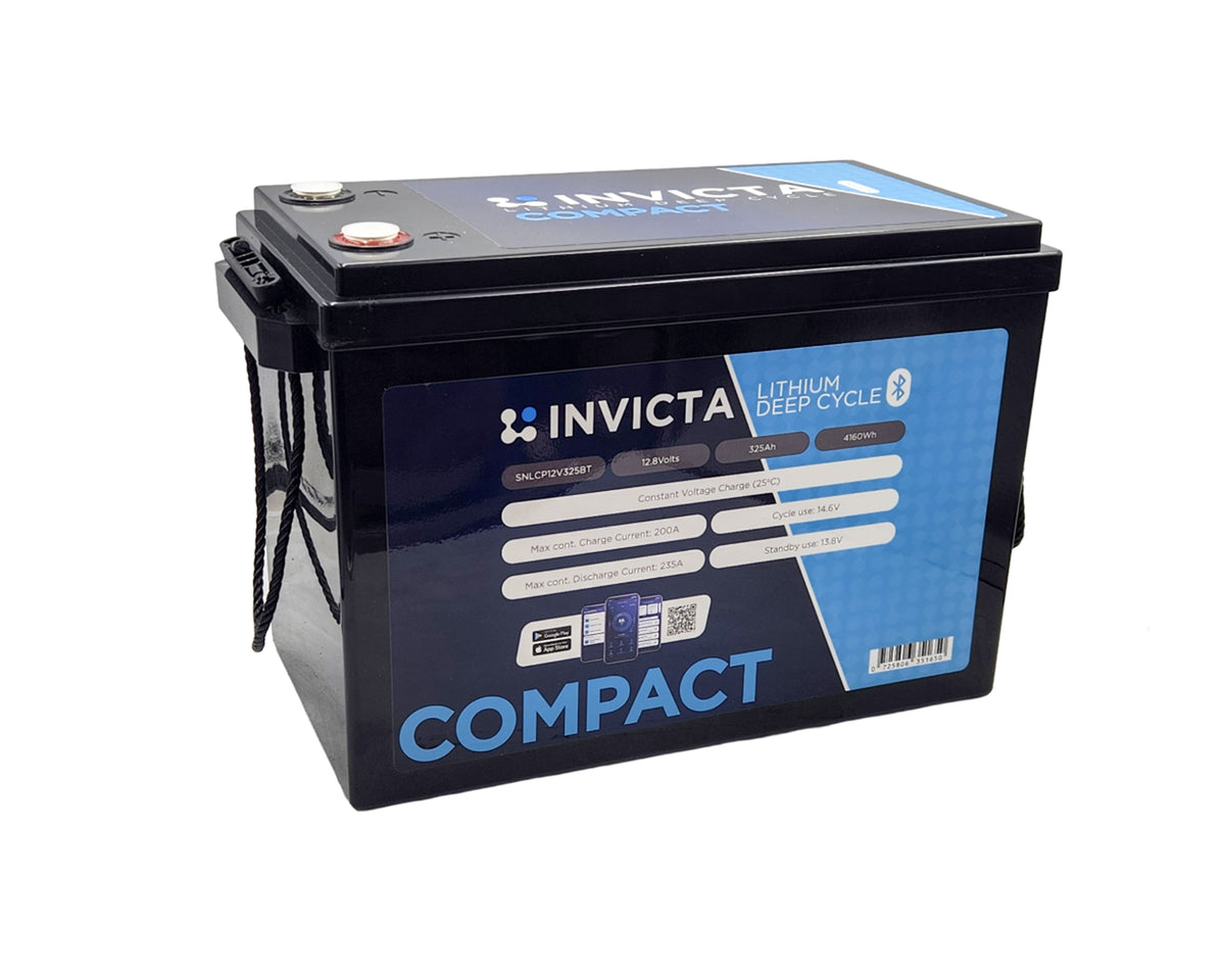 Invicta 12V 325Ah Compact Lithium Battery w/Bluetooth