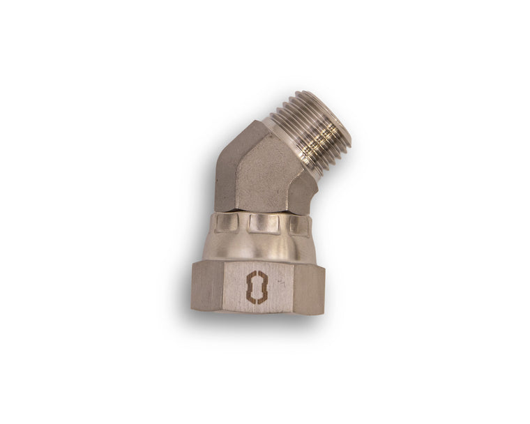 45° Braided Air Hose Fitting, 1/4"