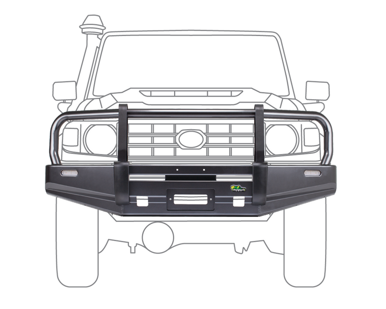 toyota 79 series landcruiser bull bar commercial fleet dual cab