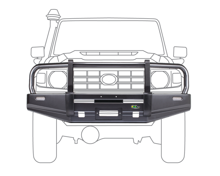 toyota 79 series landcruiser bull bar commercial fleet single cab