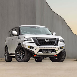 nissan y62 patrol no hoop bull bar raid