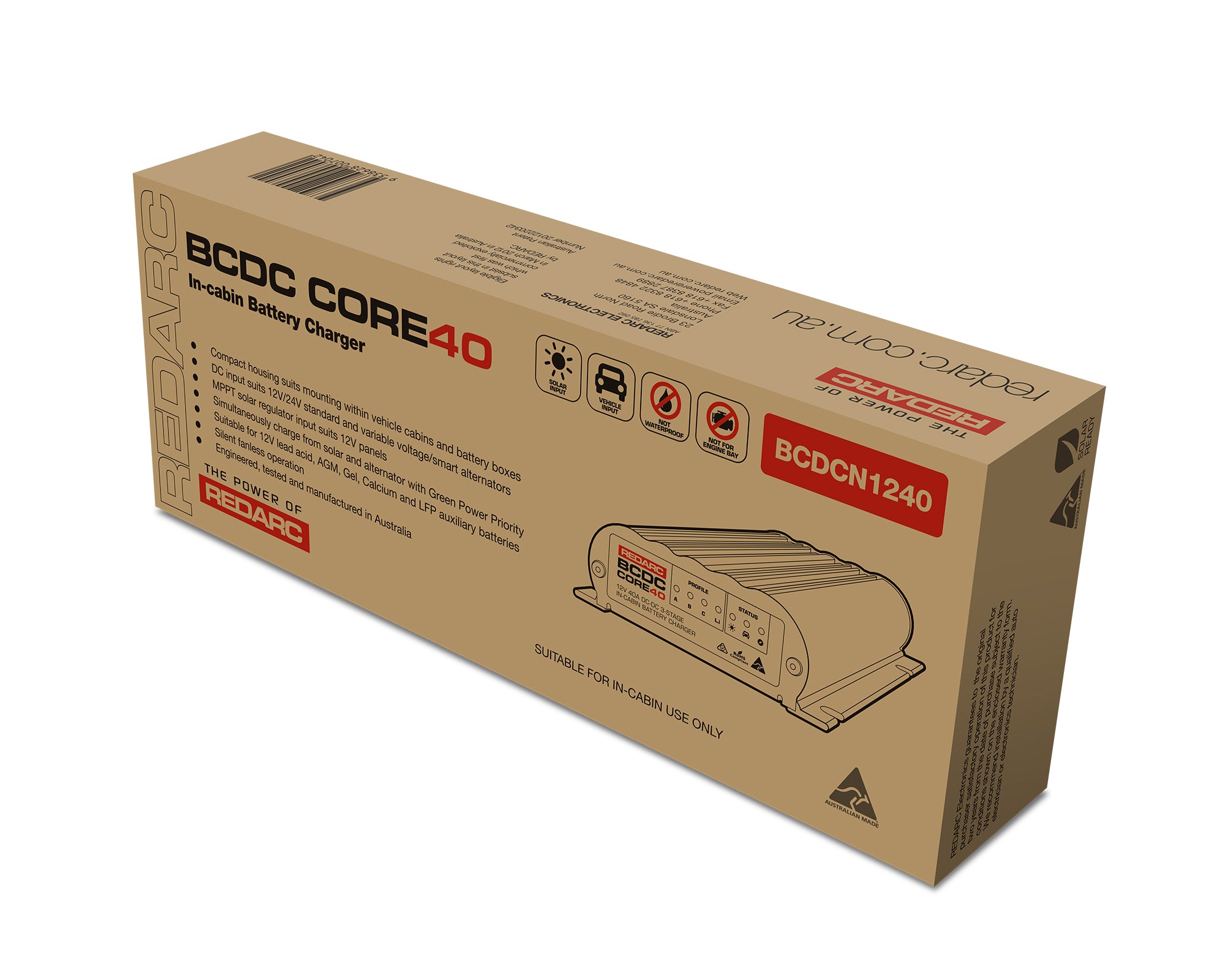 REDARC BCDC Core40 In Cabin 12V 40A Battery Charger