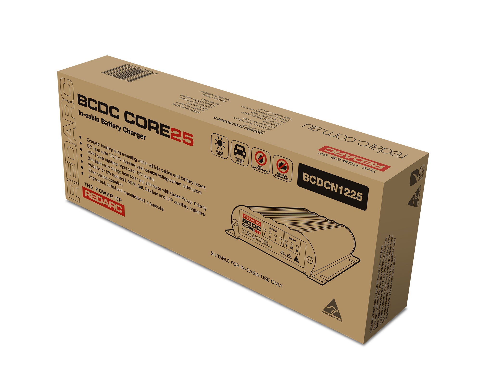 REDARC BCDC Core25 In Cabin 12V 25A Battery Charger