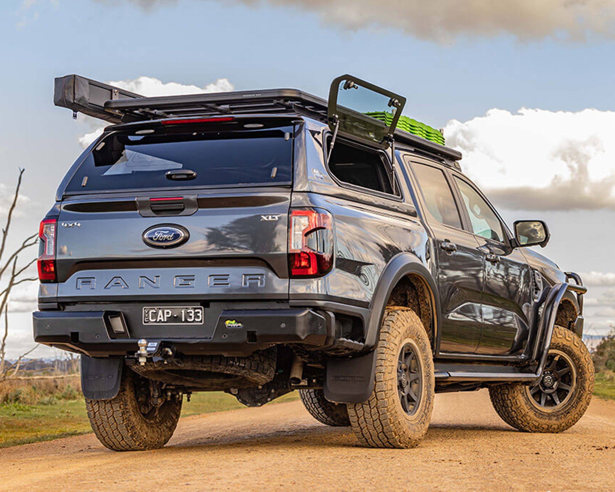 Pinnacle 2 Ute Canopy for Ford Ranger & Raptor Next Gen | Shadow Black ...