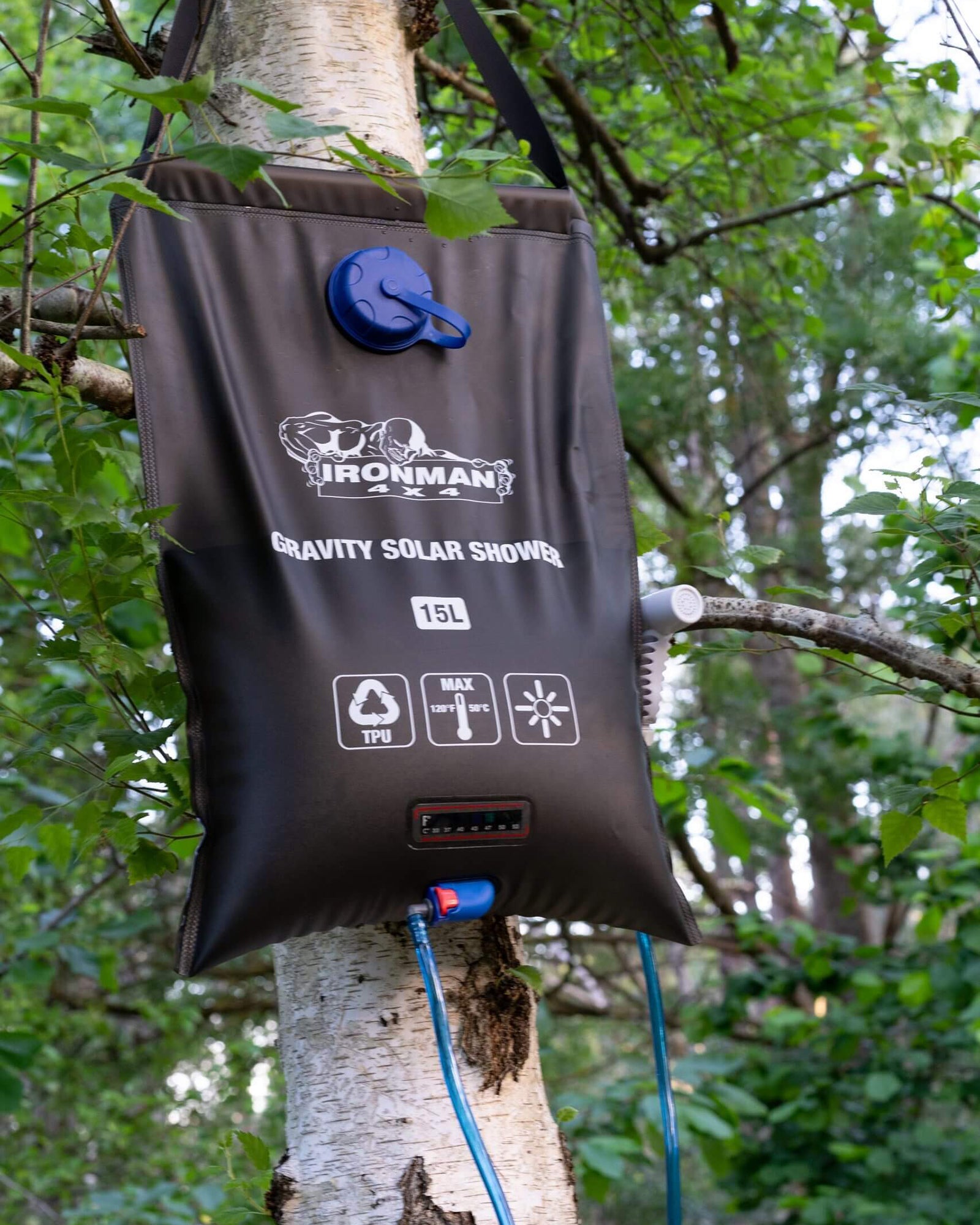 Portable Gravity Fed Solar Shower 15L IRONMAN 4X4 Ironman 4x4 Australia