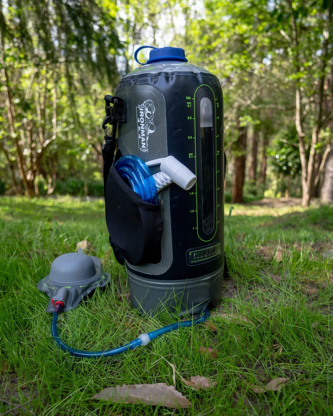 Solar Shower Unit Portable Solar Shower With Pressure Pump - 12L – IRONMAN 4X4 Australia