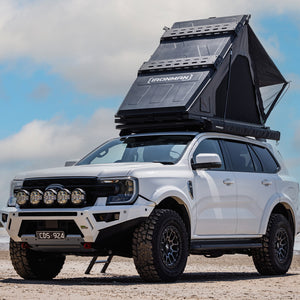 n_1200_Lightweight_Hardshell_Rooftop_Tent_-_Front_45 with Storage Plates