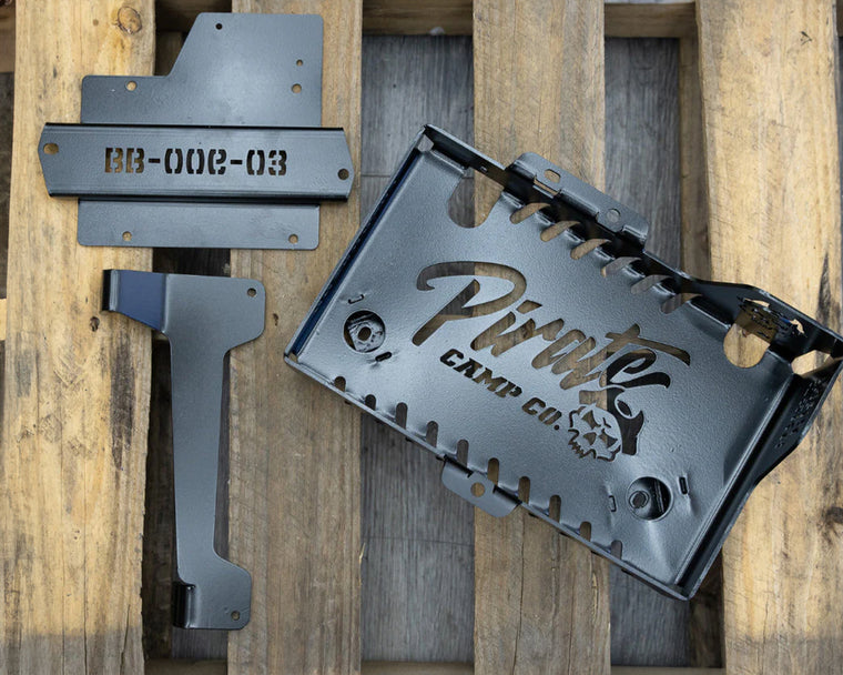 Pirate Camp Co. Under Bonnet Auxiliary Battery Mount