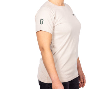 Womens Spine Tee Bone- 18