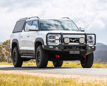 ironman 4x4 aluminium deluxe bull bar for byd shark 6 - driving on country road