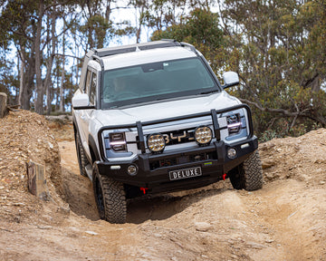 ironman 4x4 aluminium deluxe bull bar for byd shark 6 - driving on undulating 4x4 track downhill