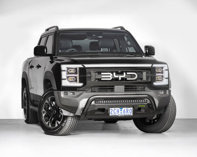 ironman 4x4 aluminium nudge bar with light bar for byd shark 6