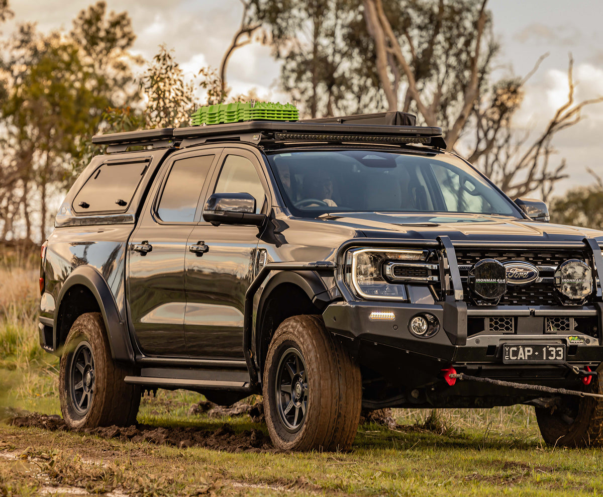 Fieldx Ford Ranger Rails Steel 4x4 Premium Side Steps & Rails for Ford Ranger Next Gen 2022 ...
